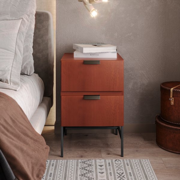 mesa de cabeceira com base em metal e mdf madeira preto 1